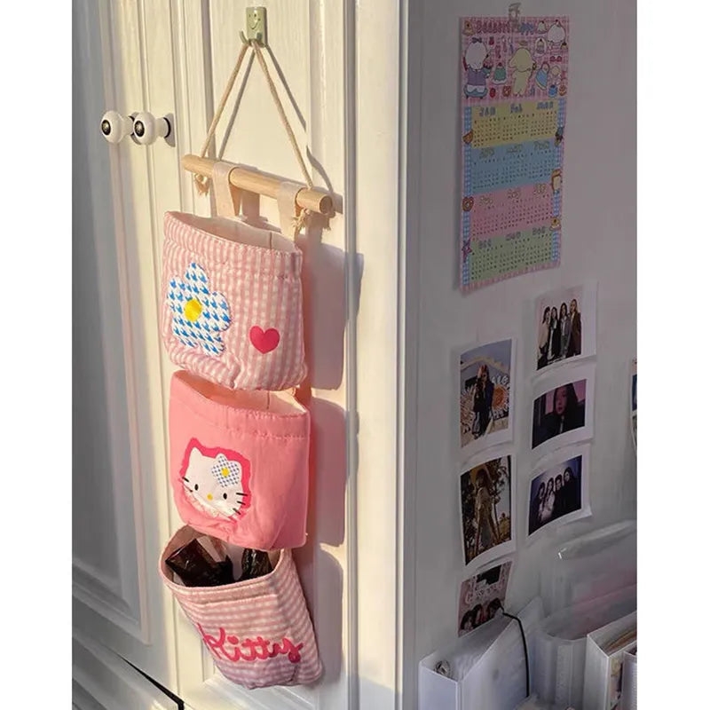 Hanging Bags Pink Hello Kitty Sundries Storage Bag