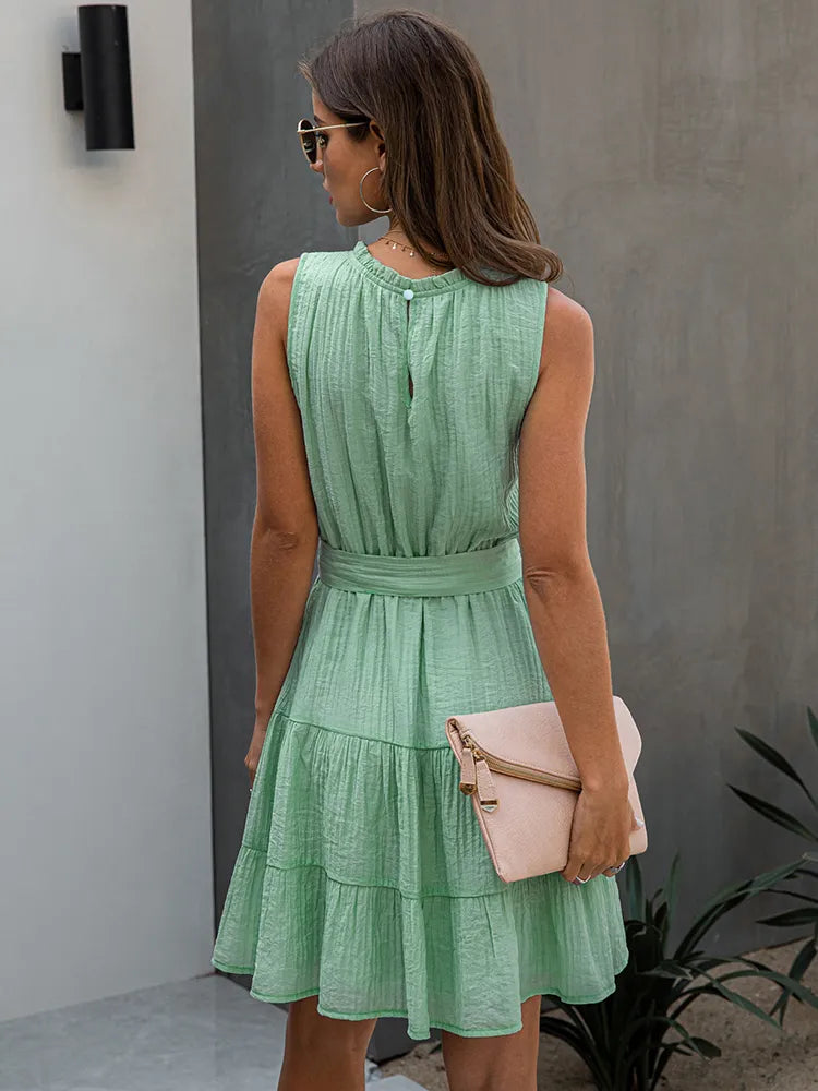 Elegant Women Short Bow Dress