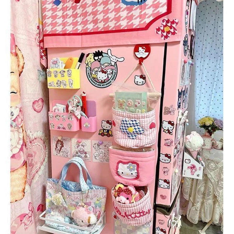 Hanging Bags Pink Hello Kitty Sundries Storage Bag