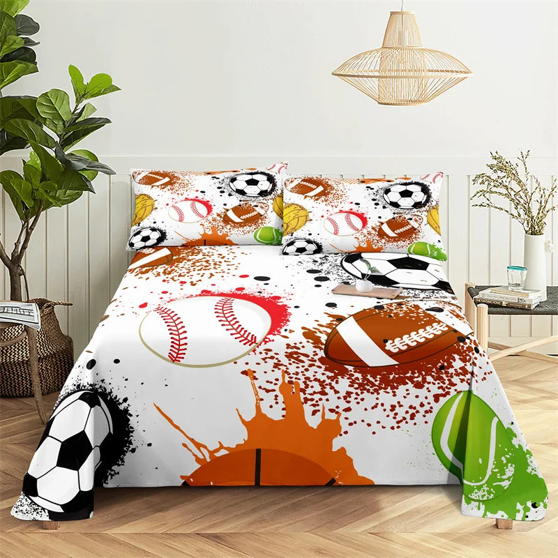 Football Bed Sheet Bedding Set