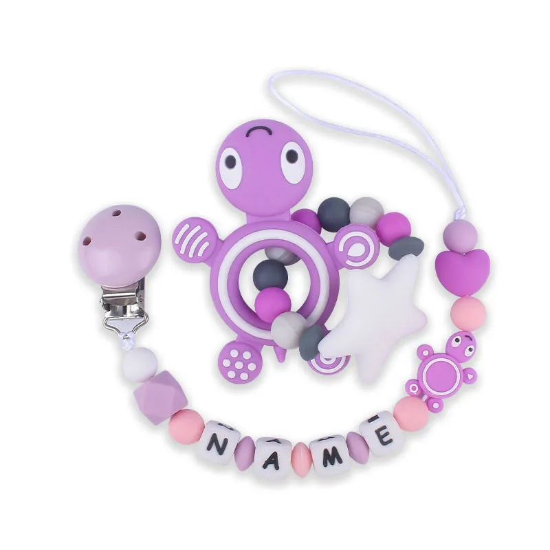 Customized Baby Pacifier Clip Chain Name Dummy Holder