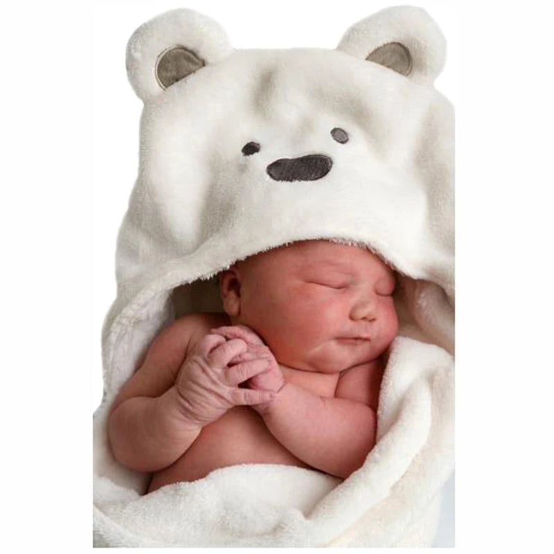 Lovely fleece baby bath towel