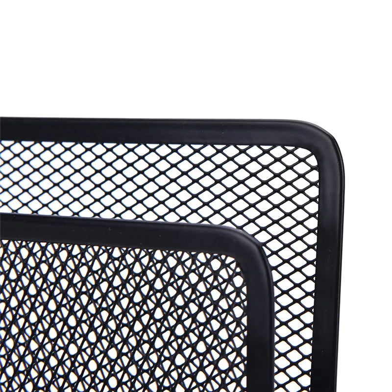 Black Metal Mesh Desk Organizer Set