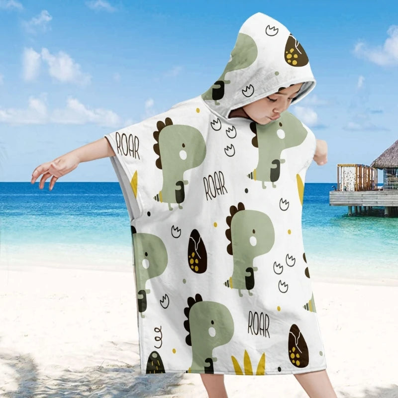 Toddlers Hooded Beach Towel Coverup Cape Kids