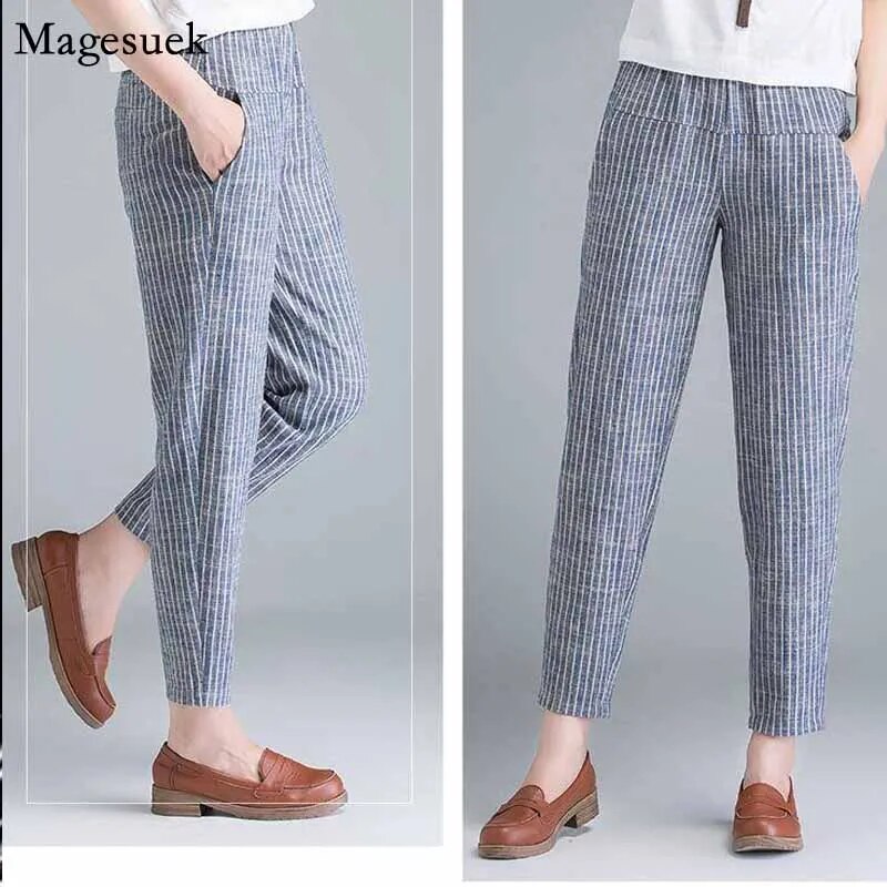 New Arrival Elegant High Waist Thin Casual Pants