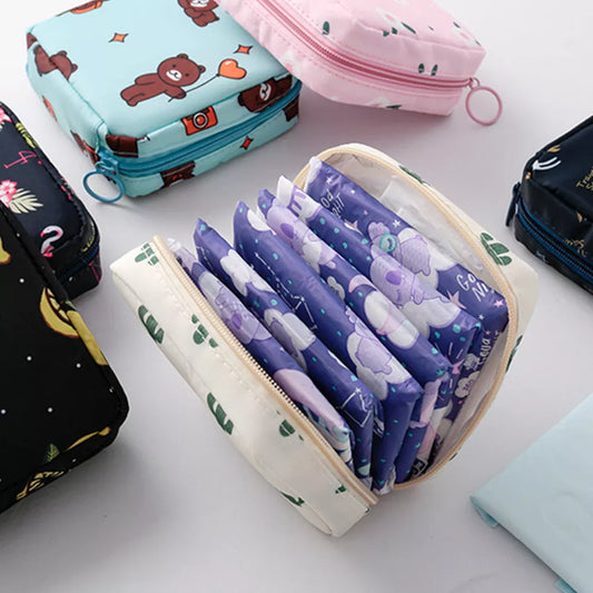 Cute Bear Large Capacity Sanitary Napkin Storage Bags