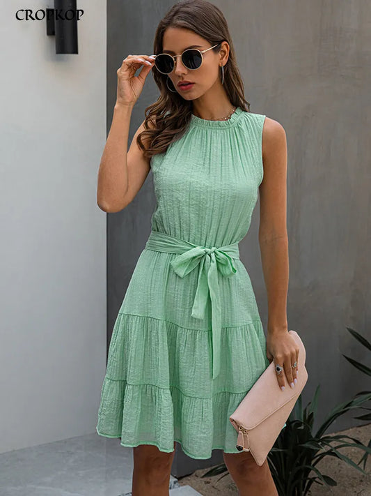 Elegant Women Short Bow Dress