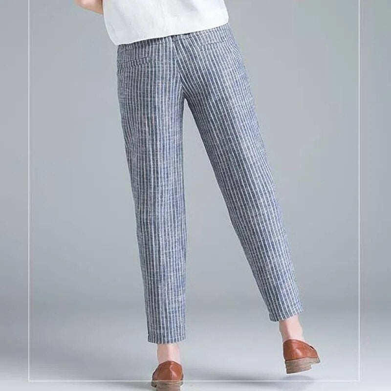 New Arrival Elegant High Waist Thin Casual Pants