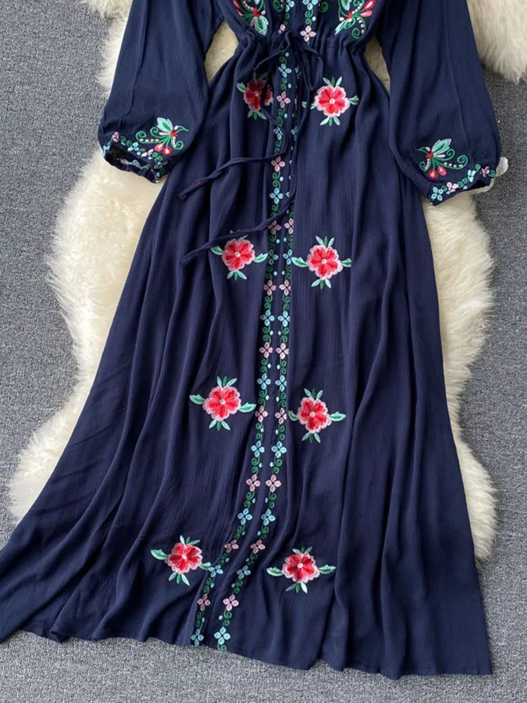 Women's Dress Travel Photography Holiday Long Dress New Retro Ethnic Style