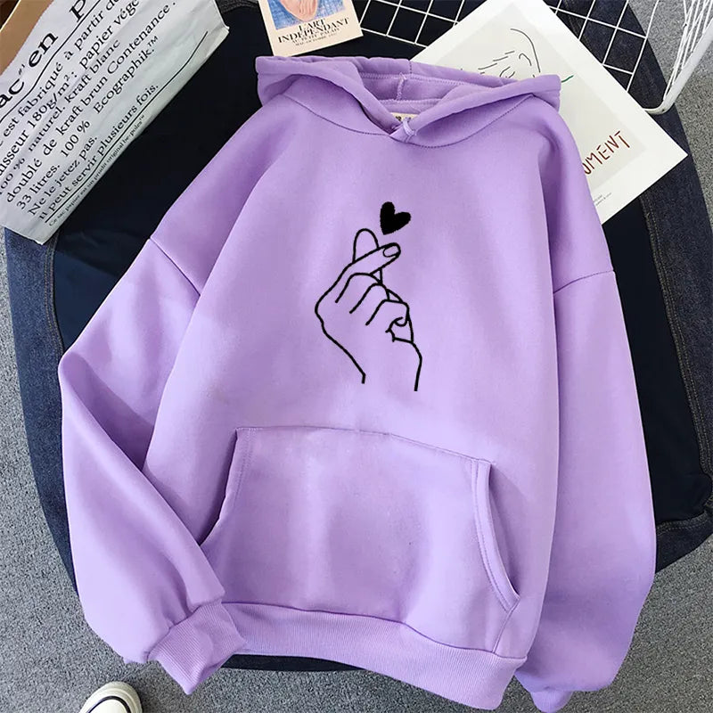 Women Casual Fashion Hoodie Long Sleeve Female Pullovers Streetwear