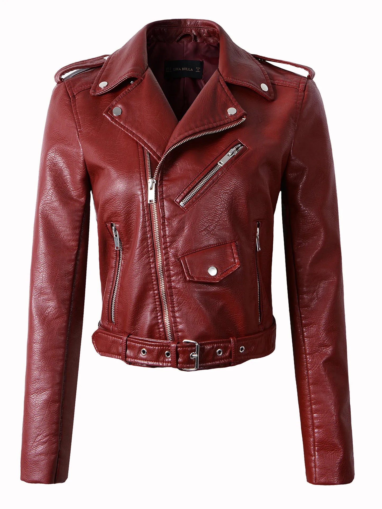 New brand Winter Motorcycle Women Leather Jacket