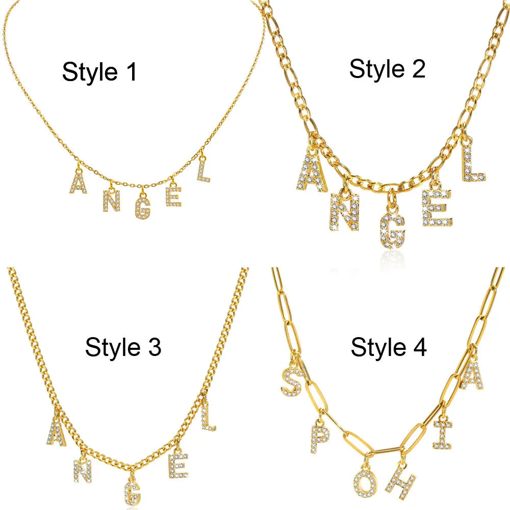 Personalized Letter Name Necklace For Women