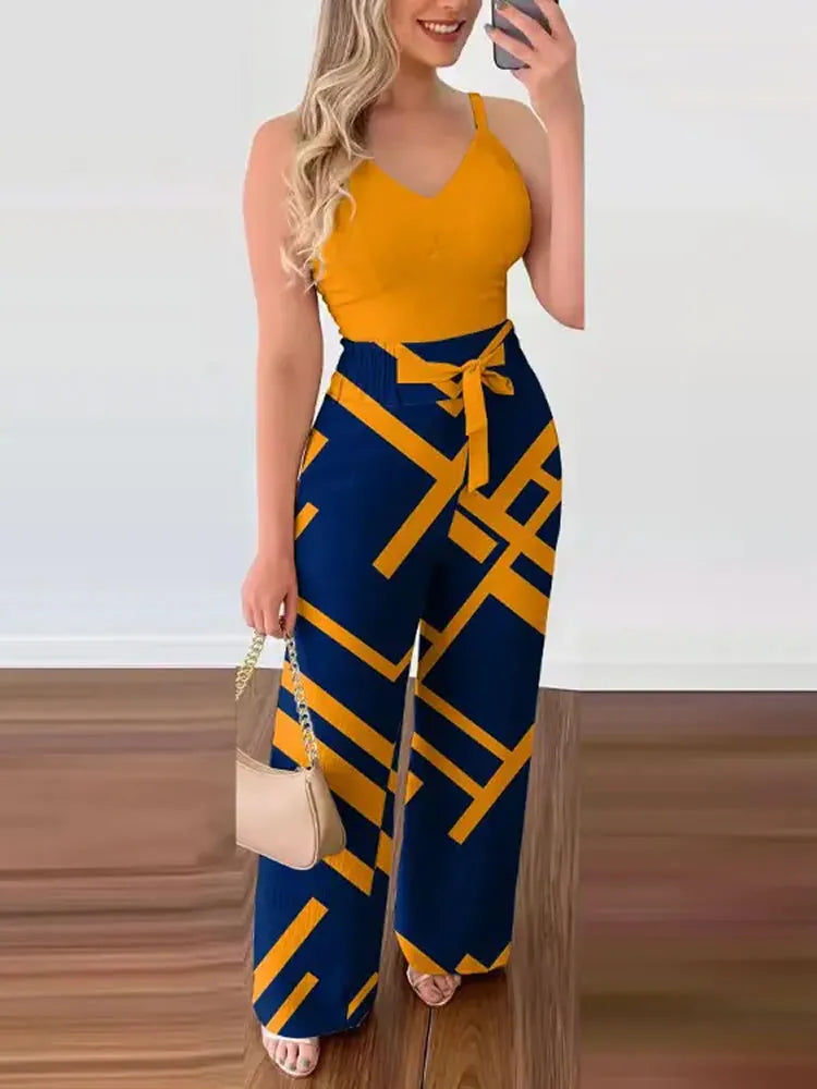 Women Elegant Wide Leg Body Jump Suit