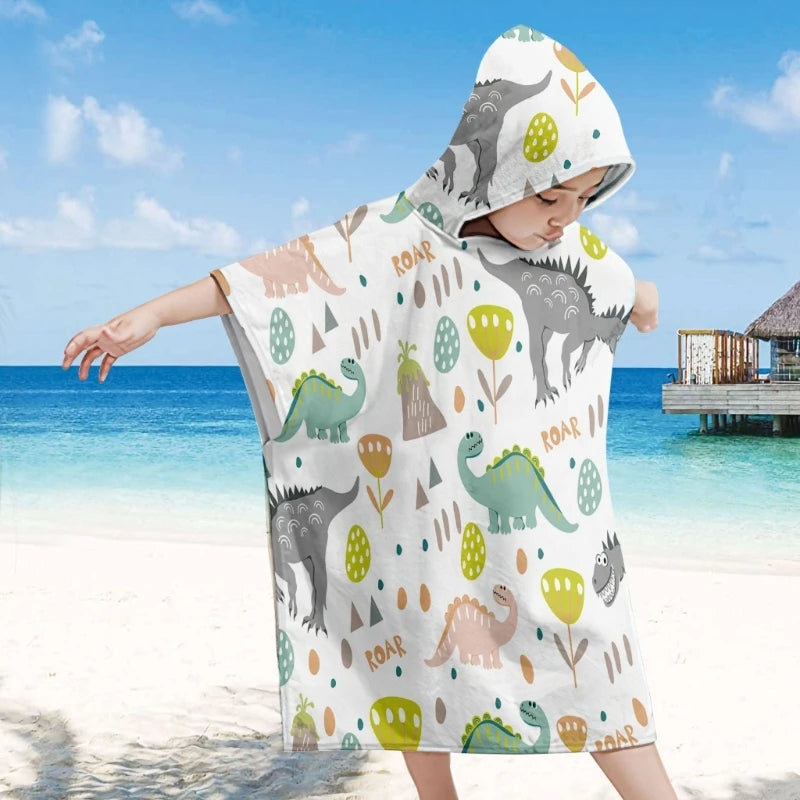 Toddlers Hooded Beach Towel Coverup Cape Kids