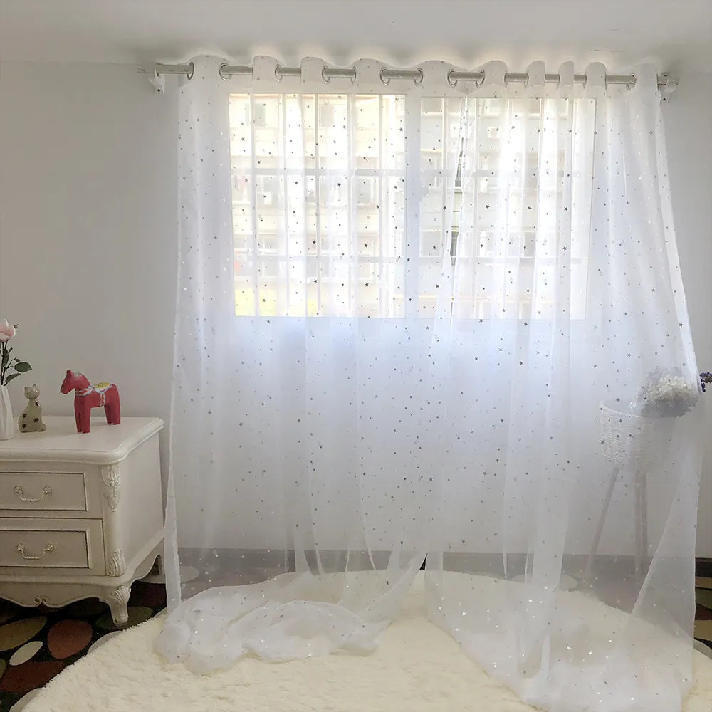 Kids Room Modern Voile Window Treatment Sheers