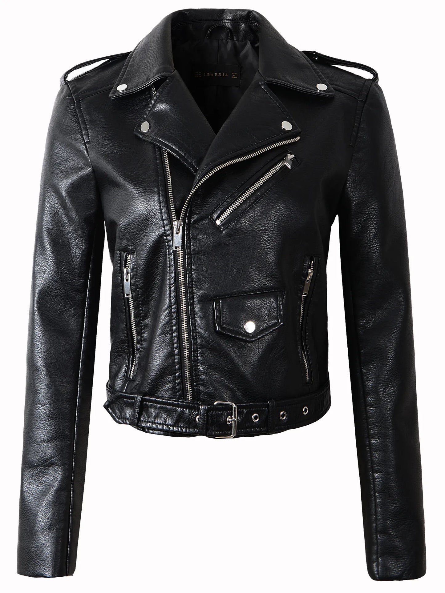 New brand Winter Motorcycle Women Leather Jacket