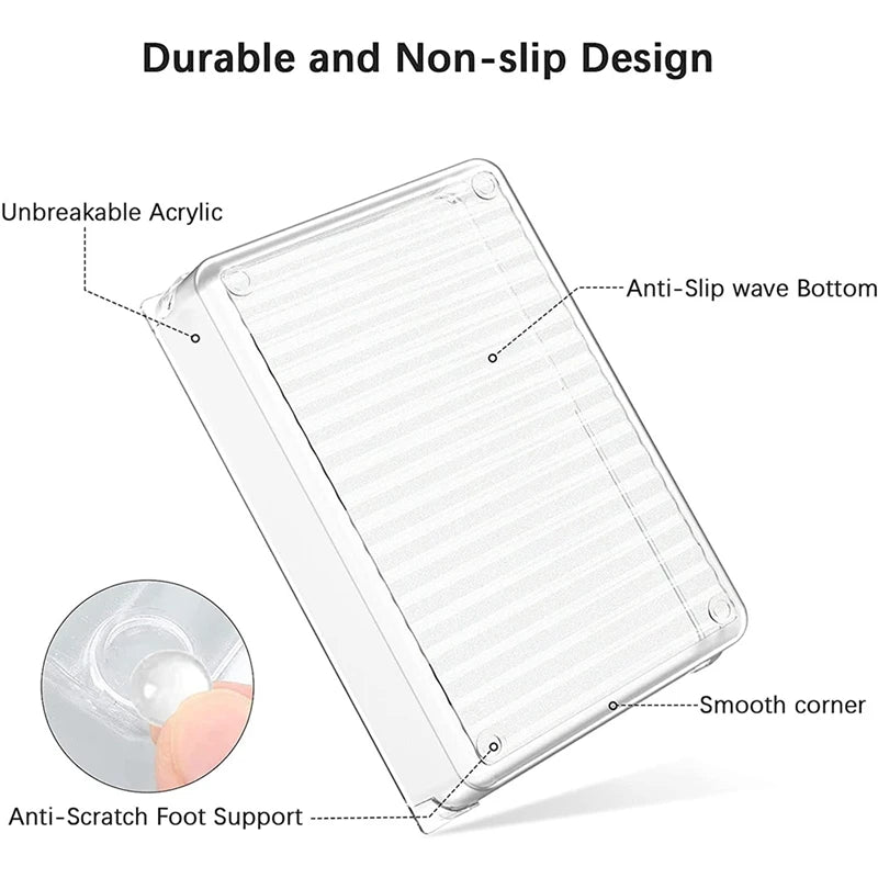 Non-Slip Drawer Organizer Transparent storage boxes