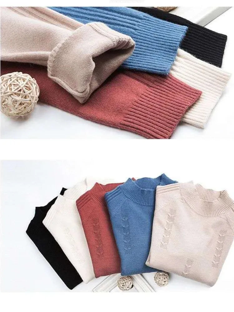 Women Sweaters Casual Loose Long Sleeve Solid Color Female Jumper