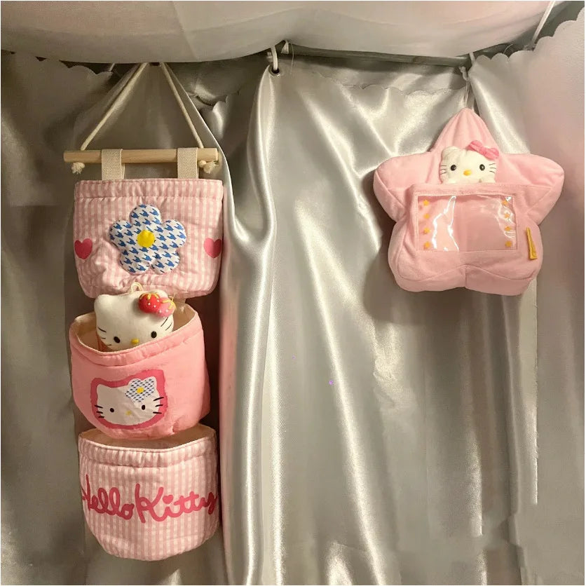 Hanging Bags Pink Hello Kitty Sundries Storage Bag