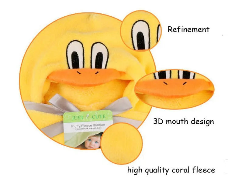 Lovely fleece baby bath towel