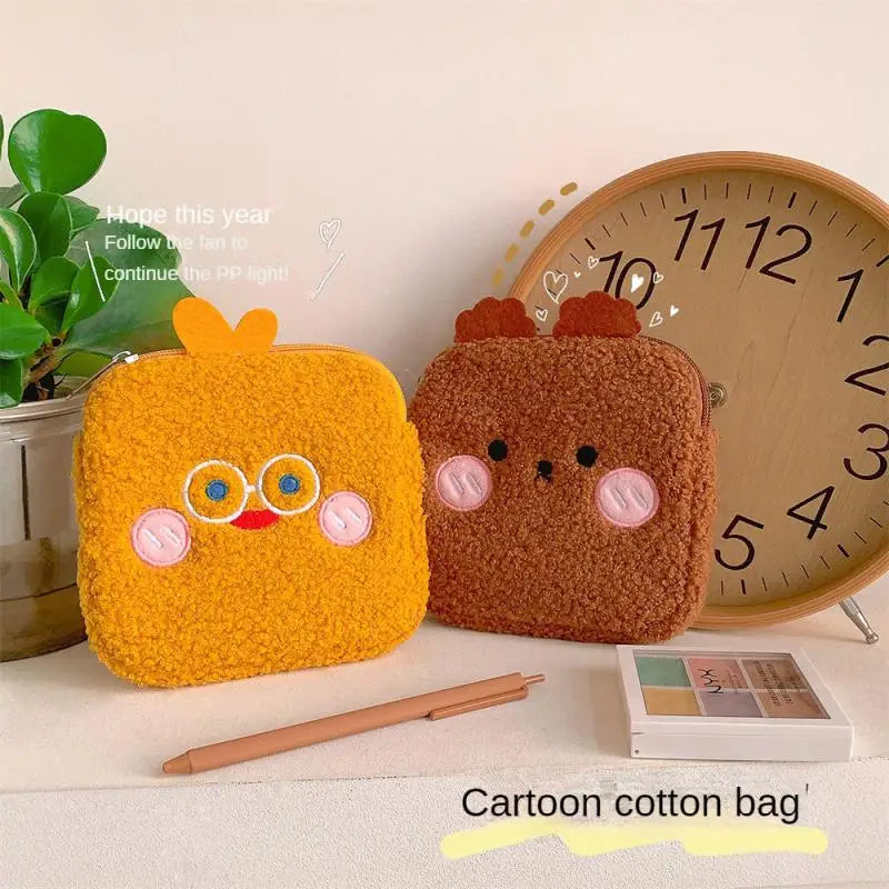 Travel Cute Plush Sanitary Napkin Storage Bag