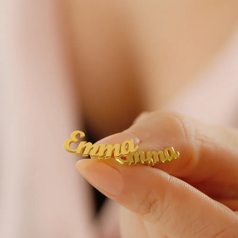 Custom Name Stud Earrings For Women