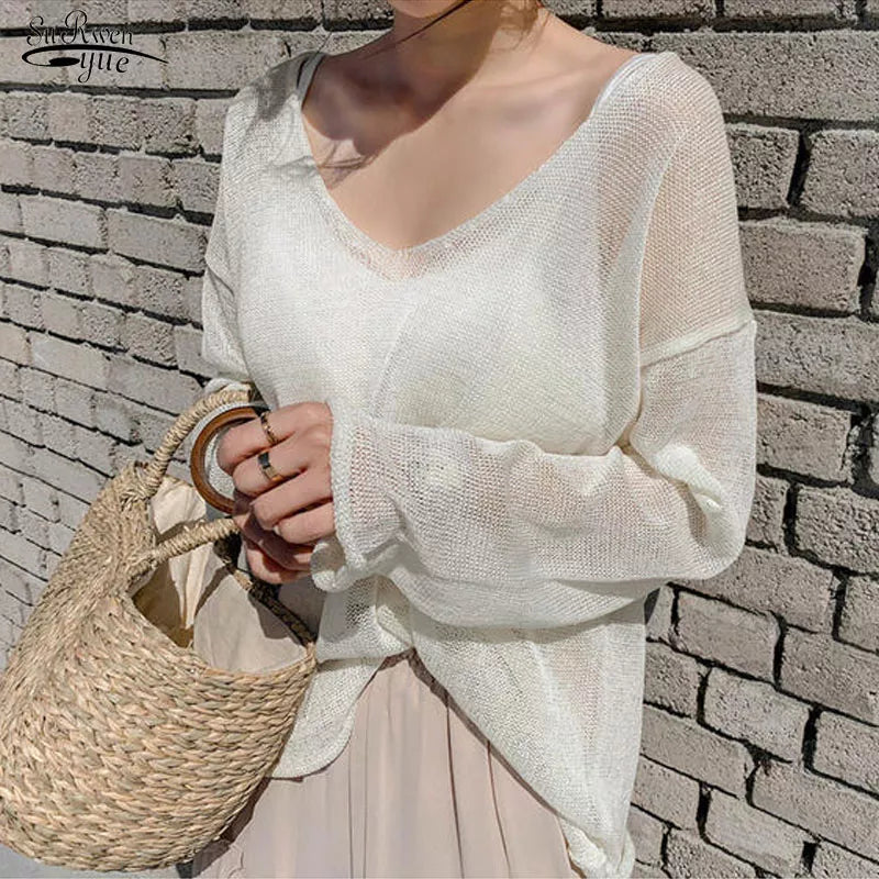 V-neck Pullover Summer Thin Top