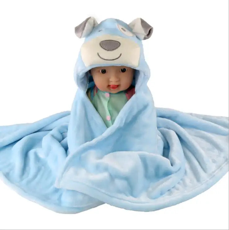 Lovely fleece baby bath towel