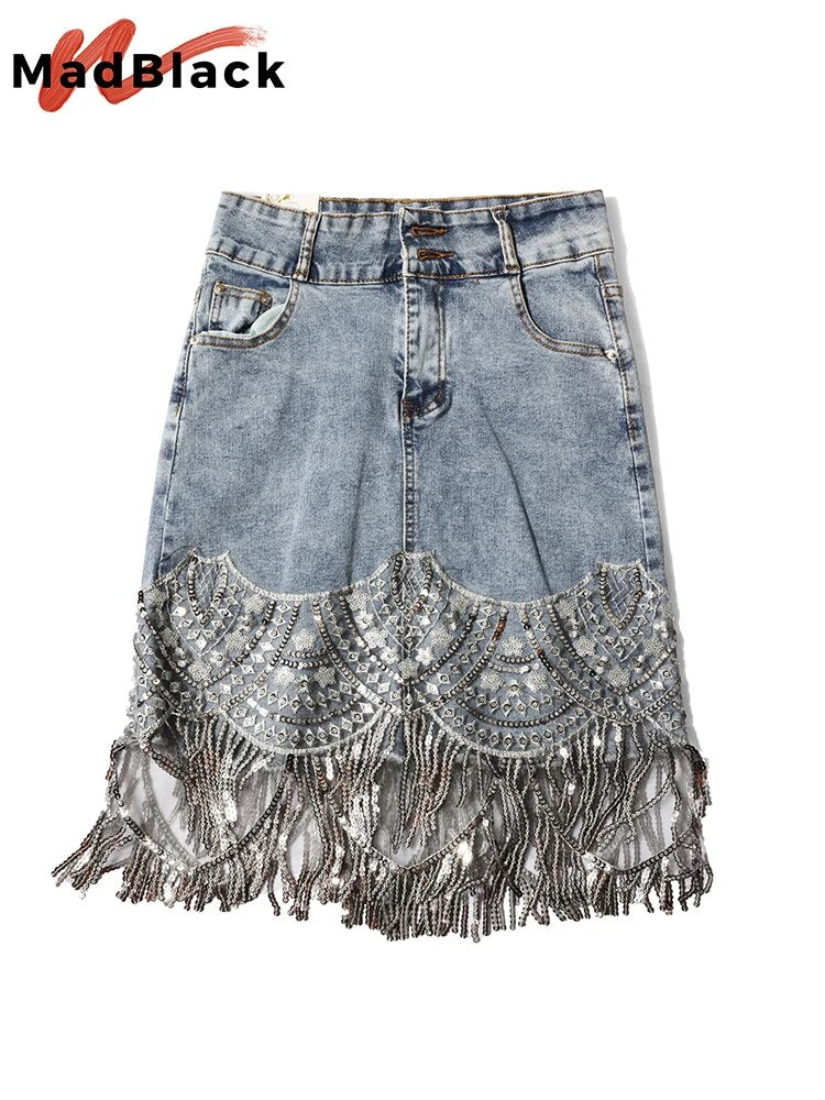 Women Denim Mini Skirts High Waist Hip Jeans