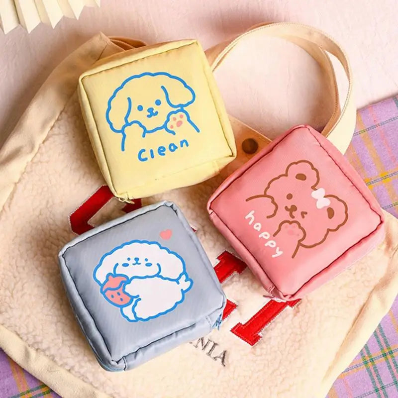 Travel Cute Plush Sanitary Napkin Storage Bag