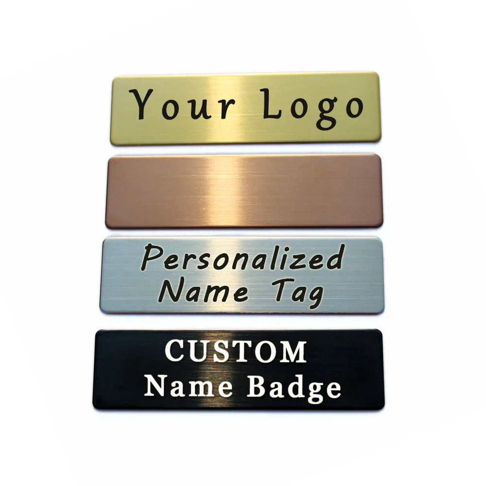 Stainless Steel Personalized Name Badge